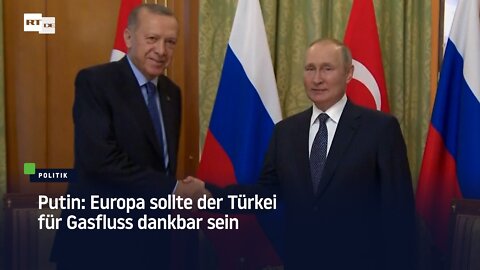 Putin: Europa sollte der Türkei für Gasfluss dankbar sein