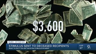 Stimulus payments sent to deceased recipients