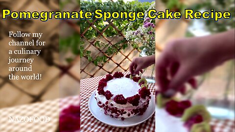 Pomegranate Sponge Cake Recipe: A Delightful Dessert Delight-4K
