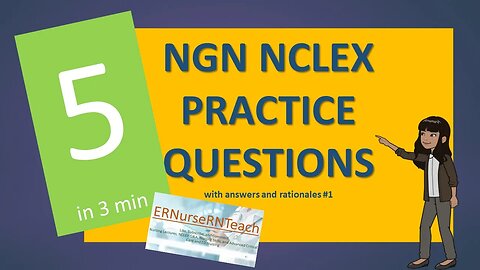 5 Quick Realistic NGN NCLEX Question & Answers #1 #rn #lpn #nclexexam #nclexpractice #pass