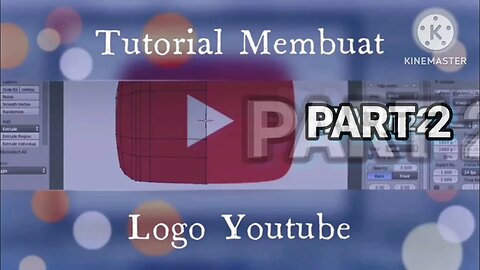 cara membuat logo youtube menggunakan Blender 3D PART 2