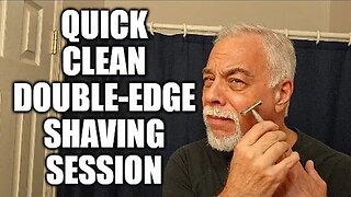 ASMR quick morning double-edge razor shave. Nice clean and smooth for the day