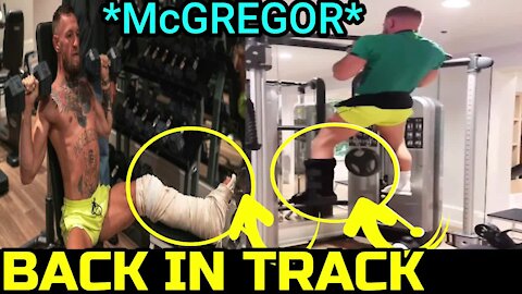 CONOR McGREGOR TRAINING ( AFTER BROKEN LEG )WATCH OUT..!!