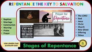 AFRICA IS THE HOLY LAND || IMPORTANT STAGES IN REPENTANCE