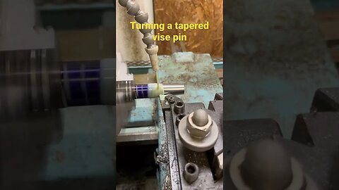 Turning a tapered vise pin #machinist #cncmachinist #machine #machineshop #lathe #shop #shorts