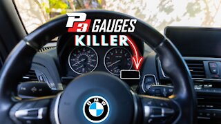 P3 Gauge Killer | BMW 2 series Temp & Boost Gauge