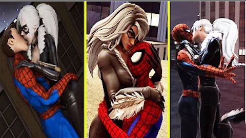Spider Man & Black Cat's All Kiss, Hug, Proposed, Sleep Together & Romance Scenes Marvel's Avengers