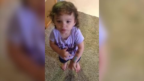 A Tot Girl Cries When Her Father Tells Her That Her Tattoos Are Permanent