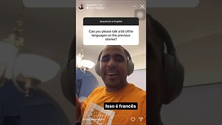 Raiam falando em francês | Raiam Santos