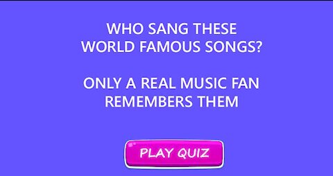 Who sang these famous songs?