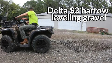 Delta S3 drag harrow initial review for leveling gravel with ATV drag (I like it!!)