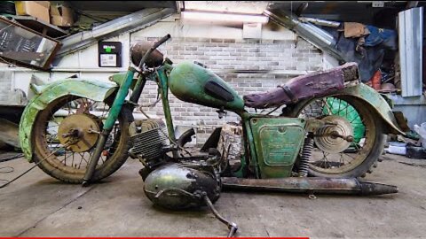 Restoration Old Motorcycle JAWA - Full Restore Broken Rusty Engine - part 1