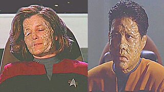 Aliens sneeze on Captain Janeway - Star Trek Voyager
