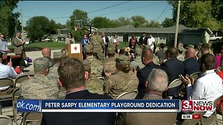 Peter Sarpy Elementary playground dedication