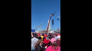 Trump plane fly over rally where he will give his speech Wildwood NJ