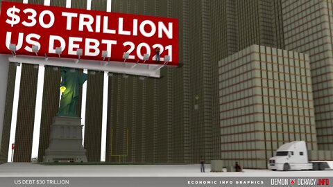 US 2021 Debt of 30 Trillion Dollars [in 100$ bills]