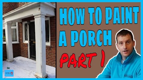 Exterior painting. How to paint a porch part 1. Painting a porch.