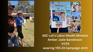 AEC Let's WA Labor Health Minister VOTE in campaign YES23 Shirt.