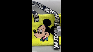 Disney Parks Mickey Mouse Plush Fuzzy Large Tote Bag