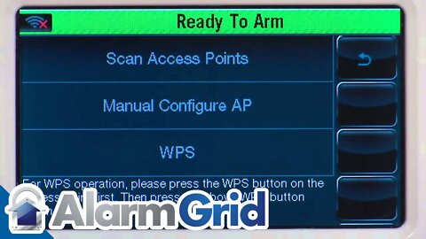 Honeywell L5100: Connecting to WPS using the LYNXTouch L5100 Security System