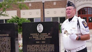 Skinner was one of 25 marines given the Medal of Honor in 1953. Sixty-eight years later, he was honored in East Lansing with a wreath ceremony for memorial day.