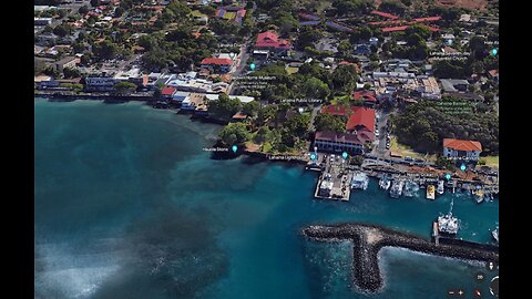 MAUI FIRES; Helicopter view of Lahaina Maui