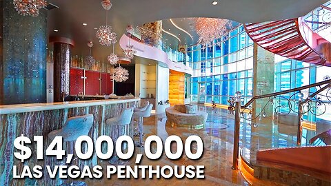 We toured the MOST EXPENSIVE PENTHOUSE in Las Vegas!