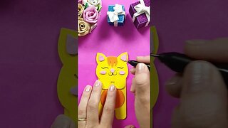 DIY - How to Make a Cute Kawaii Cat Bookmark