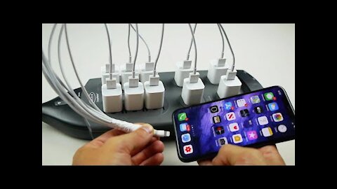 What Happens When You Plug 10 Chargers in an iPhone_ - One Mega Charger!