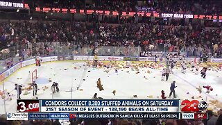 Bakersfield Condors collect 8,380 stuffed animals