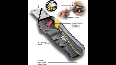 Cat Safety Utility Knife Box Cutter