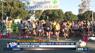 Hundreds donning green for St. Patrick's Day 10K
