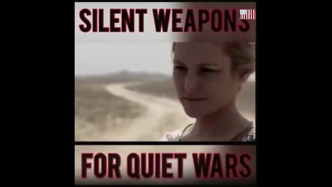 Every American must know this!! No cap..."Silent weapons for quiet wars".