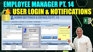 Learn How To Create Pop-Up Notifications, and User Login In Excel [Employee Manager Pt. 14]