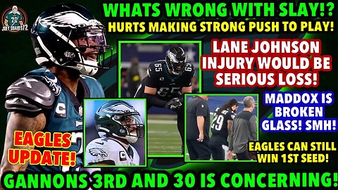 HURTS PUSHING TO PLAY vs SAINTS! WHATS WRONG WITH SLAY! LANE JOHNSON INJURY OMG! MADDOX AGAIN!