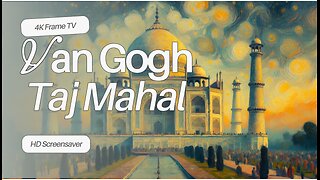 Van Gogh's Taj Mahal Dusk | Post-Impressionist Indian Monument Ambiance