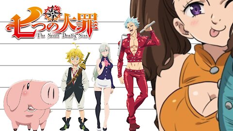 The Seven Deadly Sins | Characters Height Comparison