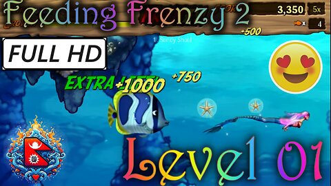 60 FPS | Feeding Frenzy 2 in HD | (Level 1: Sandy Shoal) | @gamingteachernepal