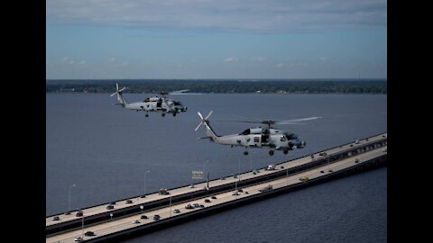 Accidental foam discharge damages several Navy helicopters