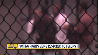 Voting rights being restored to FL felons today