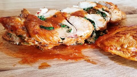 stuffed chicken breast recipes with cheese (Cook Food in Home)