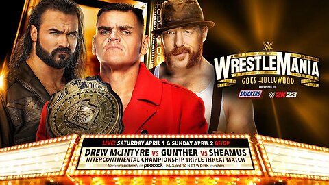 Intercontinental Championship match between 3 stars In Wrestlemania