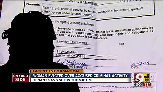 Woman says she was evicted after being targeted by shooter