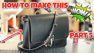 How To Make a Leather Satchel Bag - Part 5 of 6 - Pattern Download