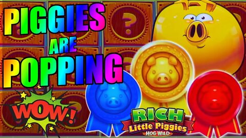 These PIGGIES Came To Play!! HITTING Jackpots on RICH Little Piggies High Limit Slot Machine