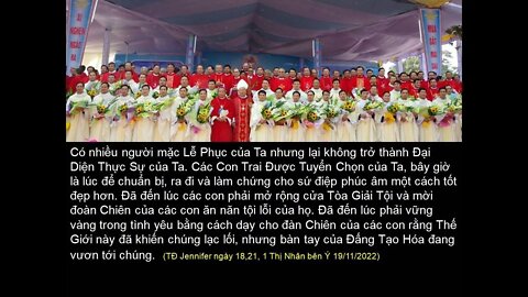 Ta dẫn các con .. chống lại Satan. Trên Bờ Vực của sự thay đổi Vĩ Đại. Cuộc Cách Ly đã bắt đầu.