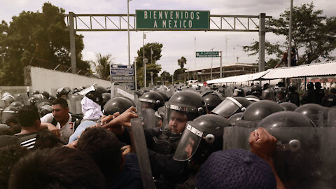 Massive Illegal Immigrant Caravan Skirmishes With Mexican National Guard On Way To U.S.