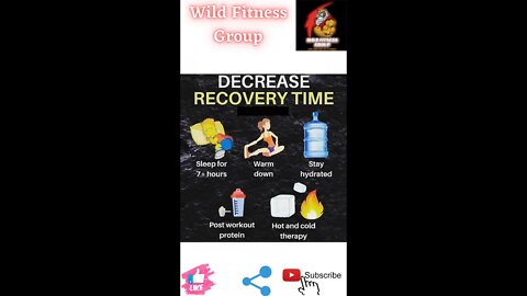 🔥Decrease recovery time🔥#fitness🔥#wildfitnessgroup🔥#shorts🔥