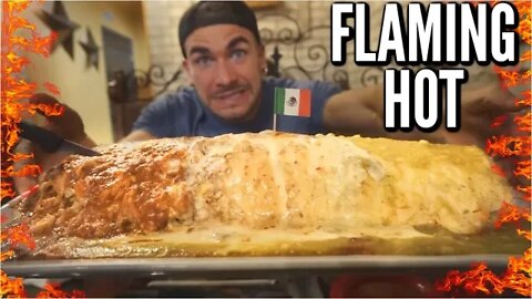 MASSIVE SPICY MEXICAN BURRITO CHALLENGE | Carne Asada & Queso | Huntsville Alabama | Man Vs Food