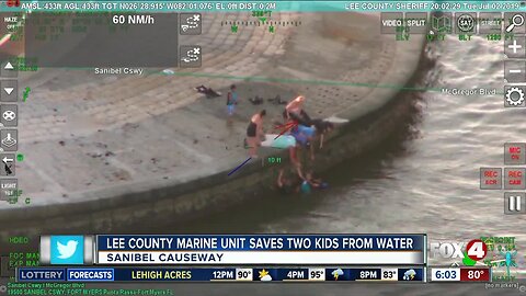 Kids pulled from water after falling off Jet Ski near causeway